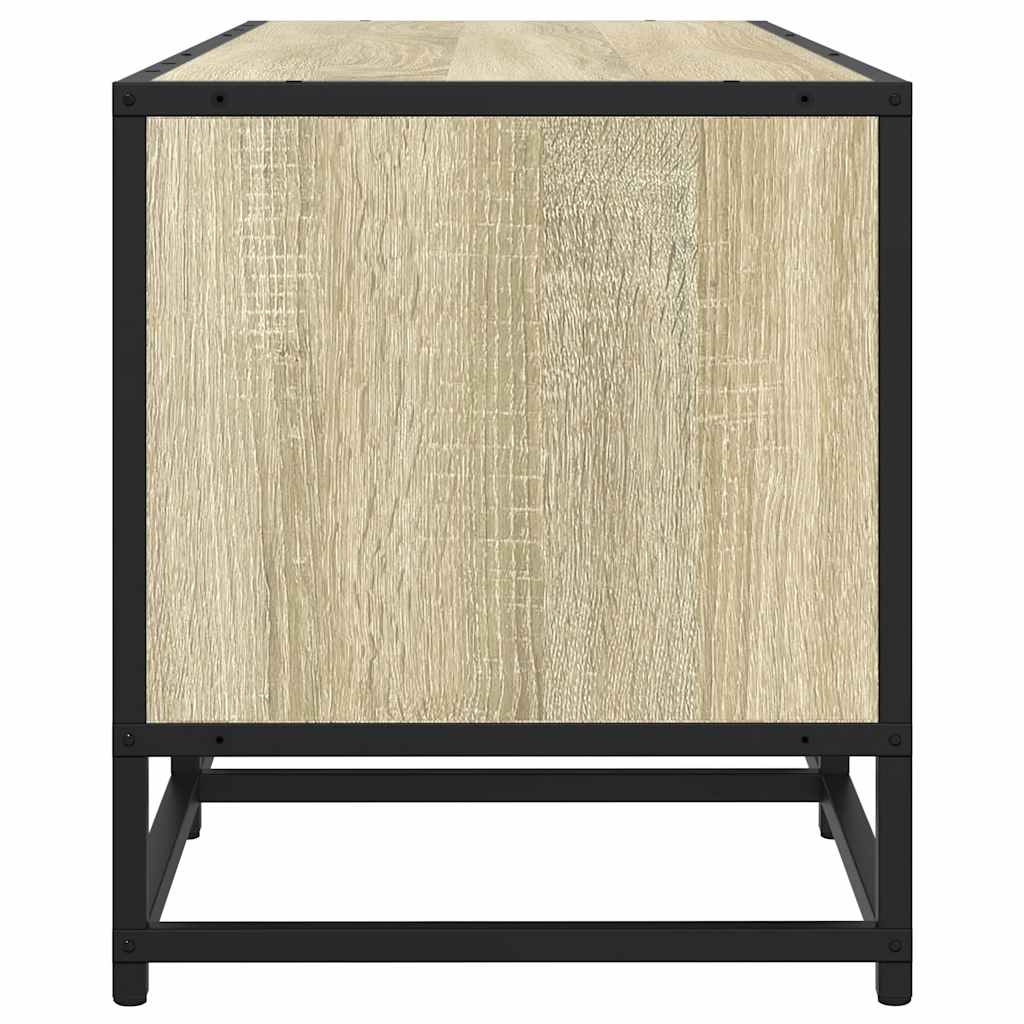 sonoma tölgy színű szerelt fa és fém TV-szekrény 120x35x41 cm