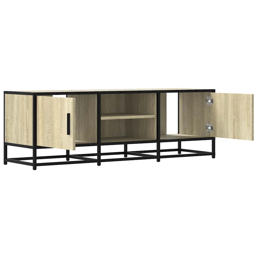 sonoma tölgy színű szerelt fa és fém TV-szekrény 120x35x41 cm