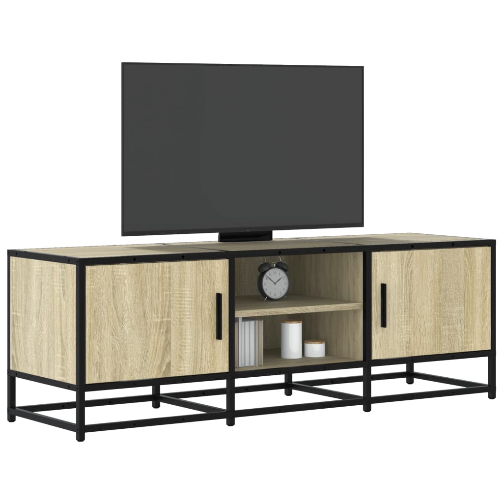 sonoma tölgy színű szerelt fa és fém TV-szekrény 120x35x41 cm