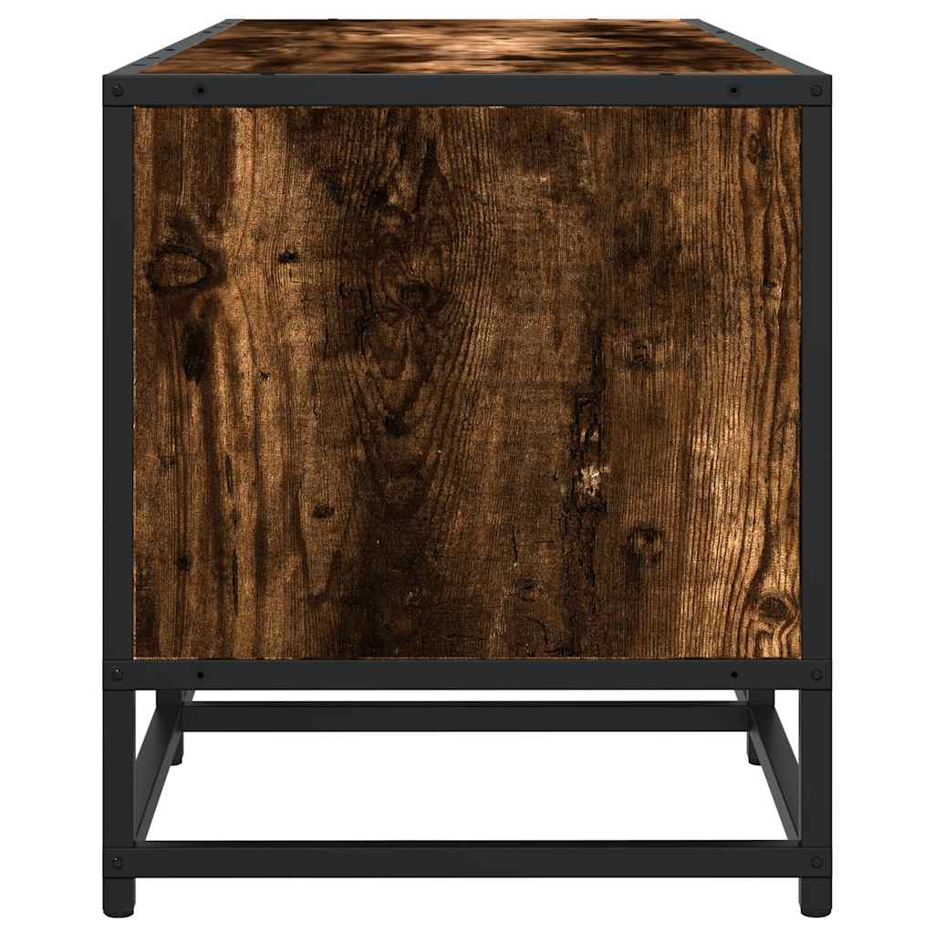 füstös tölgy színű szerelt fa és fém TV-szekrény 120x35x41 cm