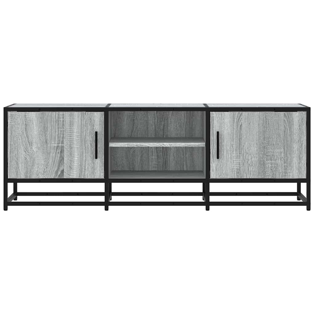 szürke sonoma színű szerelt fa és fém TV-szekrény 120x35x41 cm