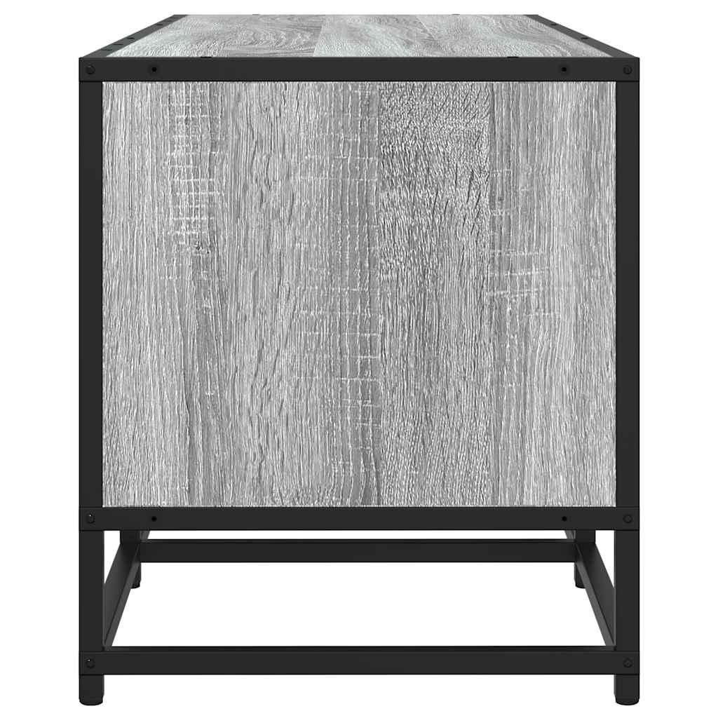 szürke sonoma színű szerelt fa és fém TV-szekrény 120x35x41 cm