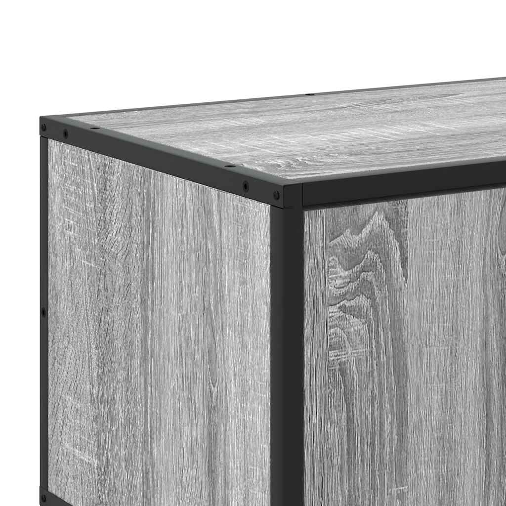 szürke sonoma színű szerelt fa és fém TV-szekrény 120x35x41 cm