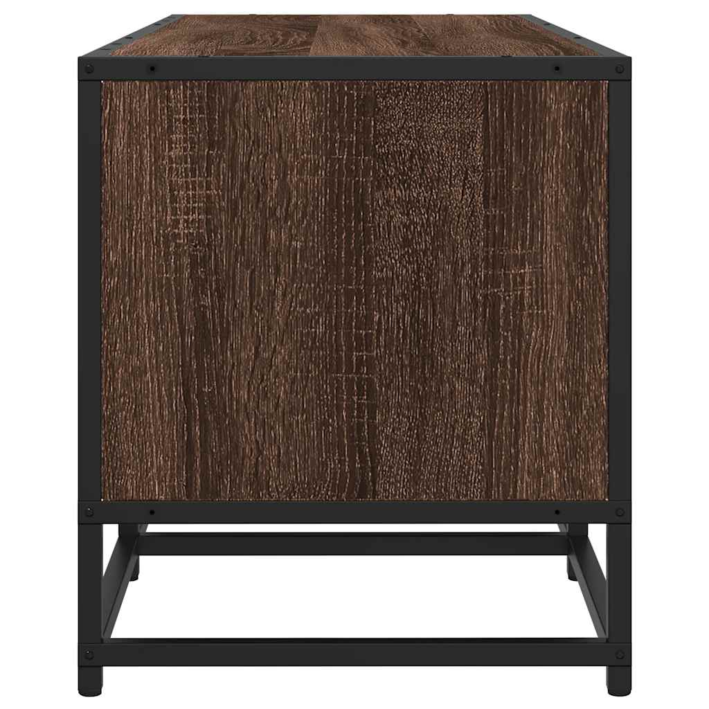 barna tölgy színű szerelt fa és fém TV-szekrény 120x35x41 cm