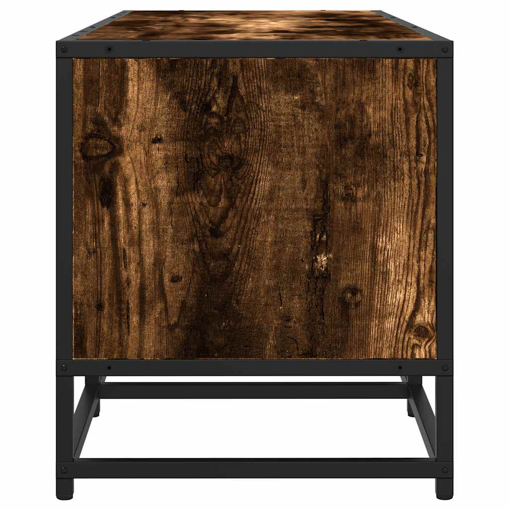füstös tölgy színű szerelt fa és fém TV-szekrény 160x35x41 cm