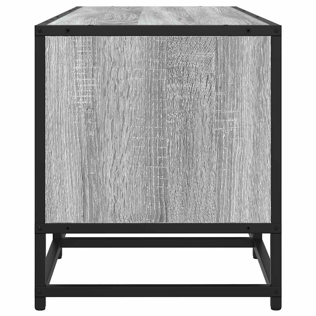 szürke sonoma színű szerelt fa és fém TV-szekrény 160x35x41 cm