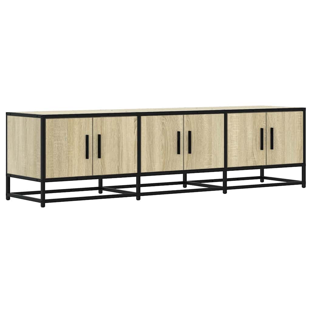 sonoma tölgy színű szerelt fa és fém TV-szekrény 150x35x41 cm