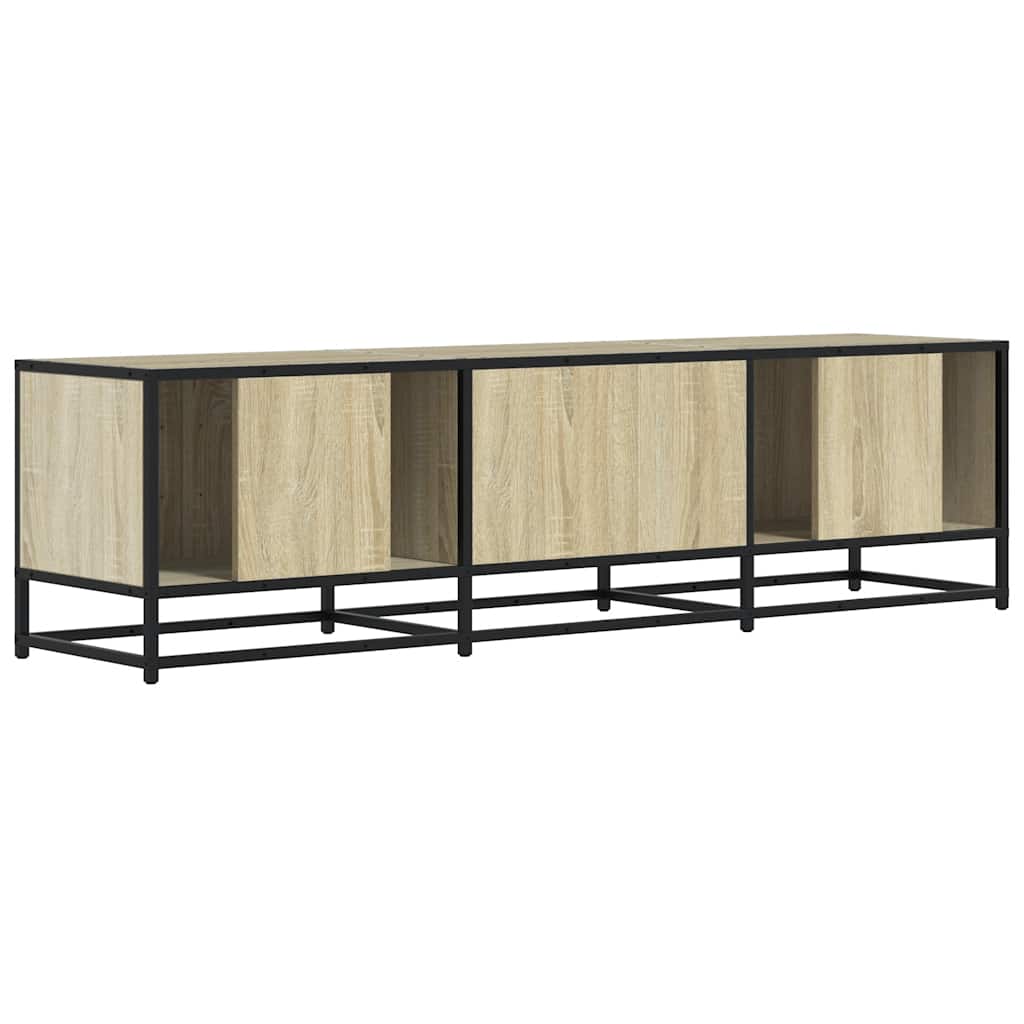 sonoma tölgy színű szerelt fa és fém TV-szekrény 150x35x41 cm