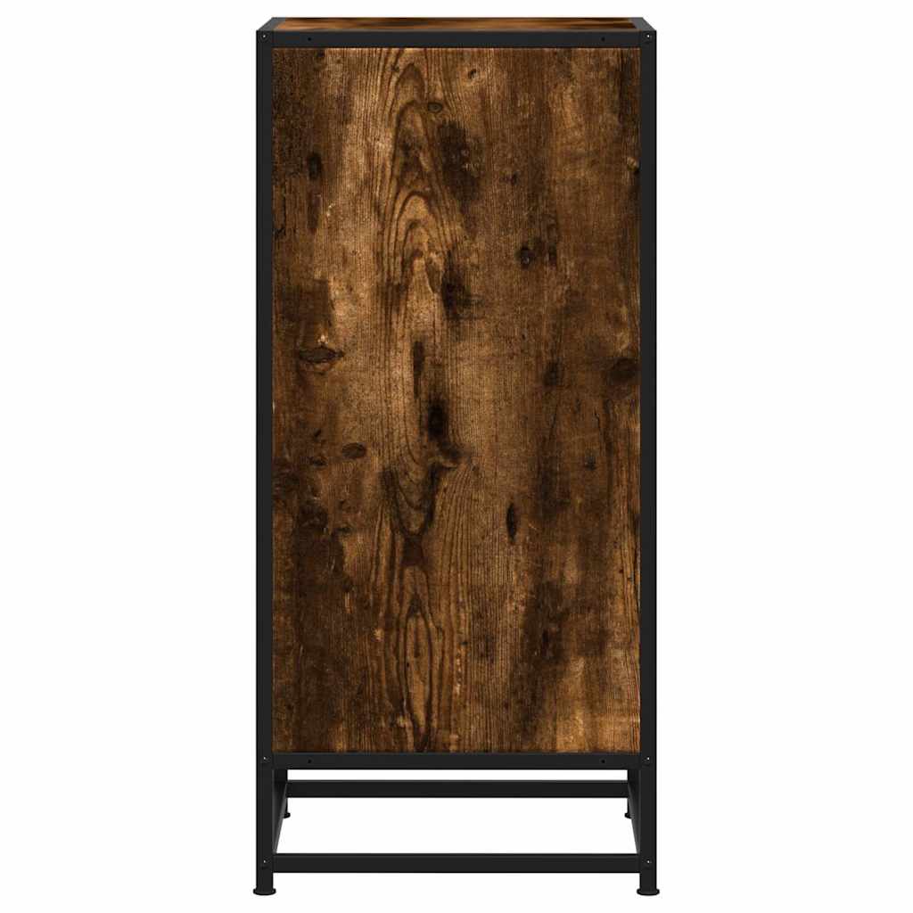füstös tölgy színű szerelt fa tálalószekrény 35,5 x 35 x 76 cm