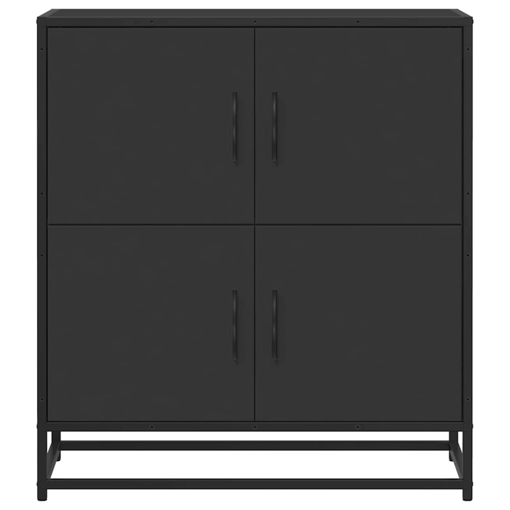 Tálalószekrény Fekete 68x35x76 cm Engineered Wood