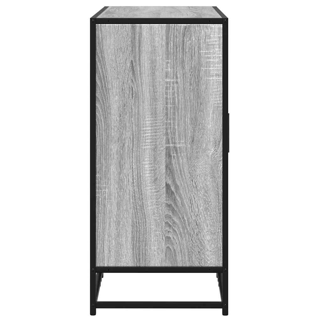 szürke sonoma színű szerelt fa tálalószekrény 92 x 35 x 76 cm