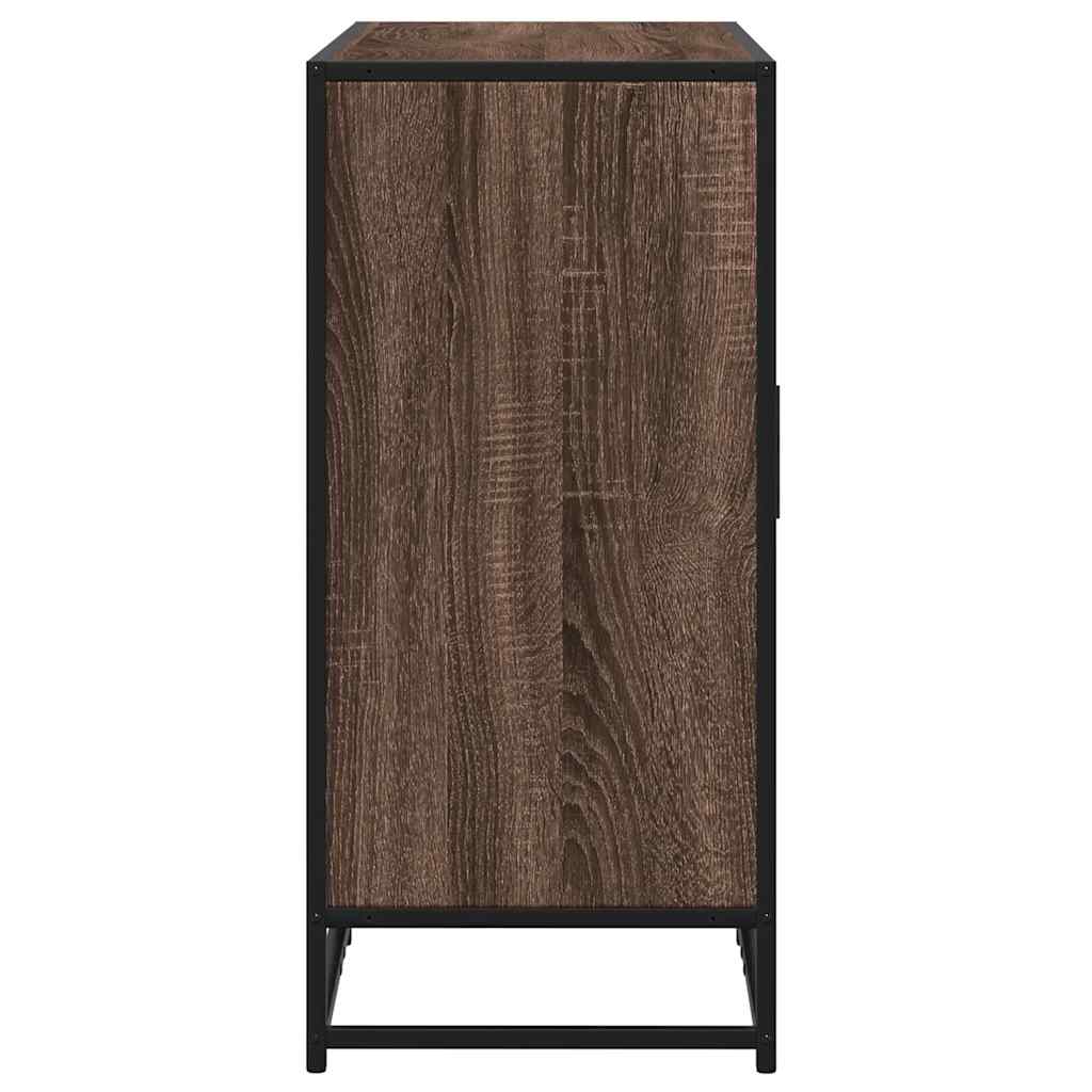 barna tölgy színű szerelt fa tálalószekrény 92 x 35 x 76 cm