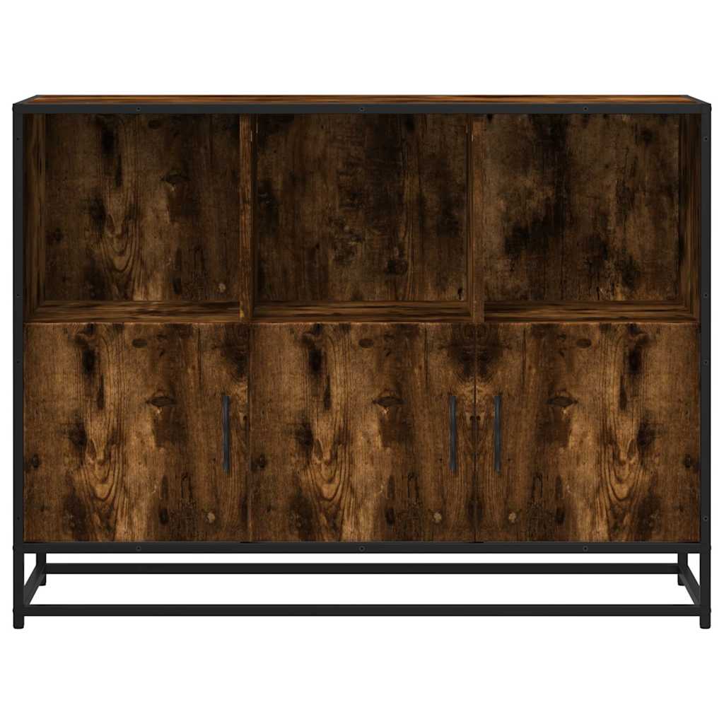 sonoma tölgy színű szerelt fa tálalószekrény 100x35x76 cm