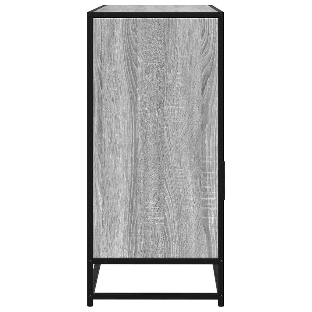 szürke sonoma színű szerelt fa tálalószekrény 100x35x76 cm