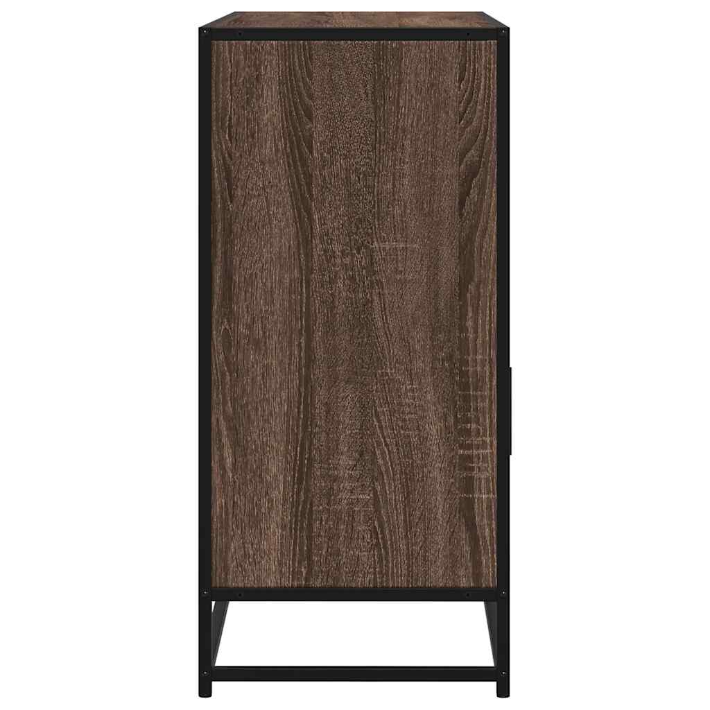 barna tölgyszínű szerelt fa tálalószekrény 100x35x76 cm