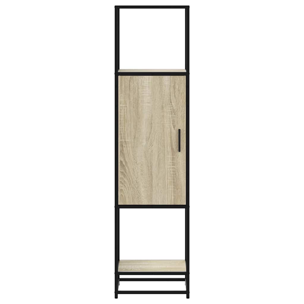 Highboard sonoma tölgy 35,5x35x139 cm gépelt fa és fém