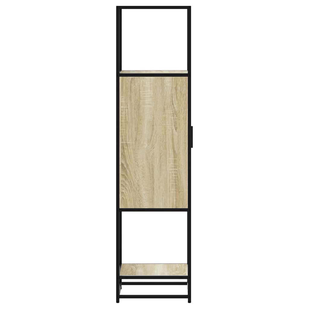 Highboard sonoma tölgy 35,5x35x139 cm gépelt fa és fém