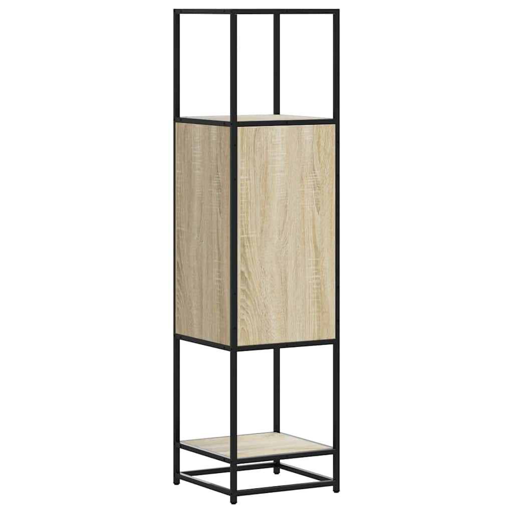 Highboard sonoma tölgy 35,5x35x139 cm gépelt fa és fém