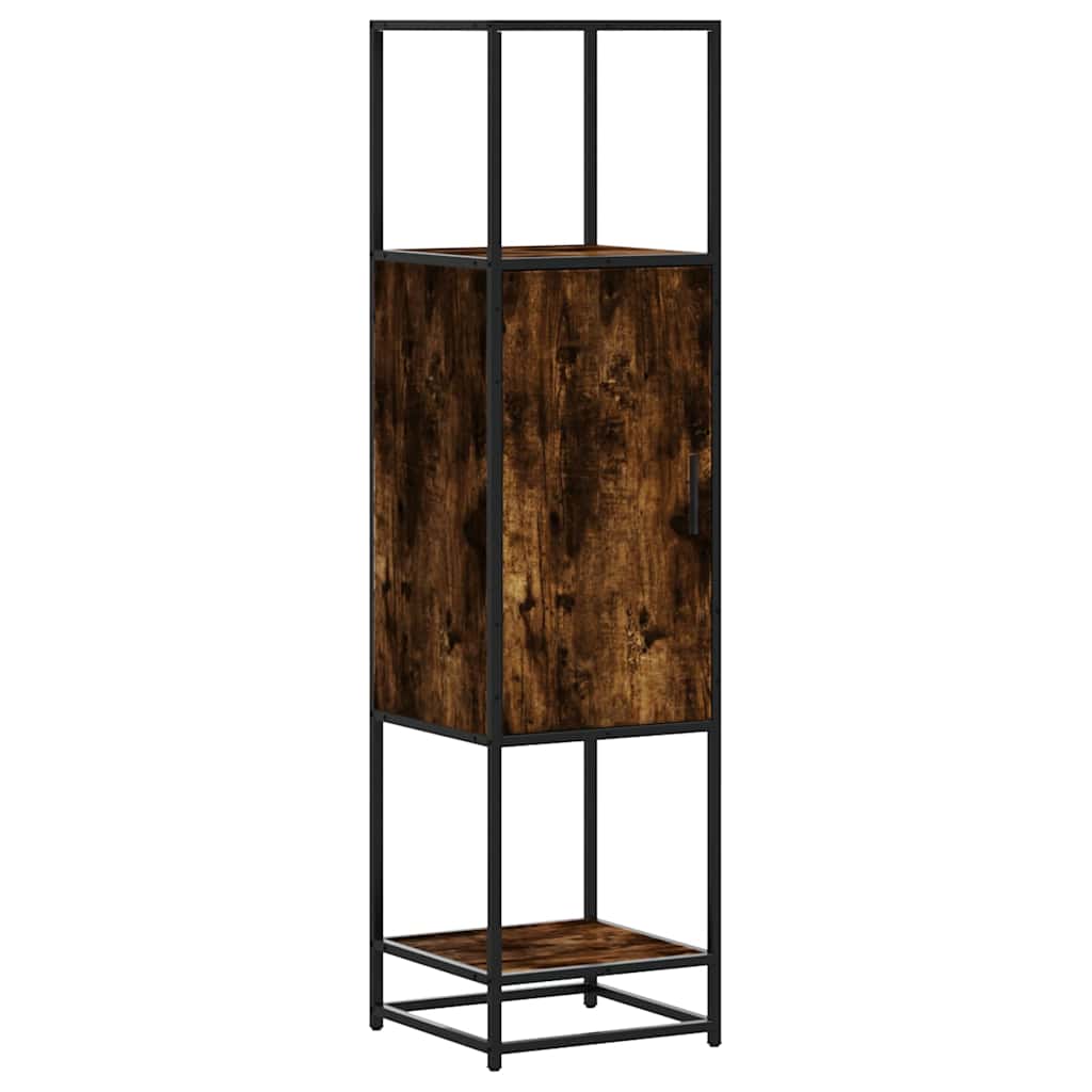 Highboard sonoma tölgy 35,5x35x139 cm gépelt fa és fém