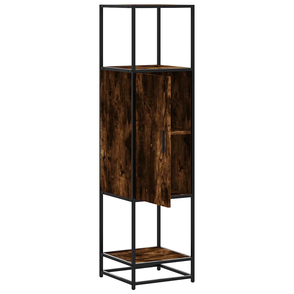 Highboard sonoma tölgy 35,5x35x139 cm gépelt fa és fém