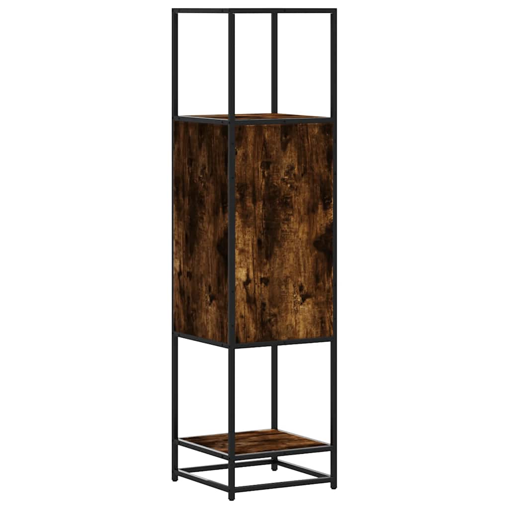 Highboard sonoma tölgy 35,5x35x139 cm gépelt fa és fém