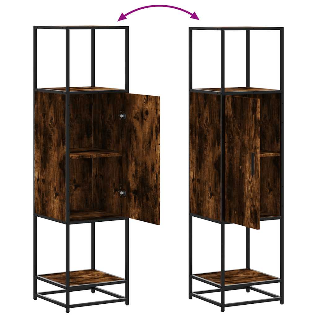 Highboard sonoma tölgy 35,5x35x139 cm gépelt fa és fém
