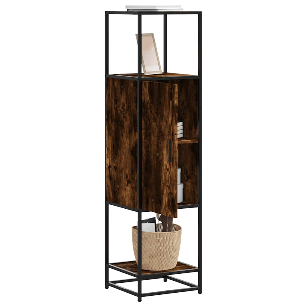 Highboard sonoma tölgy 35,5x35x139 cm gépelt fa és fém