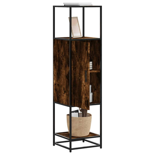 Highboard sonoma tölgy 35,5x35x139 cm gépelt fa és fém