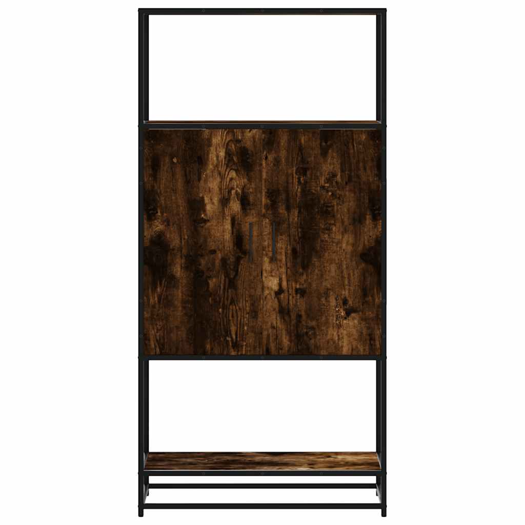 Highboard sonoma tölgy 68x35x139 cm gépelt fa és fém