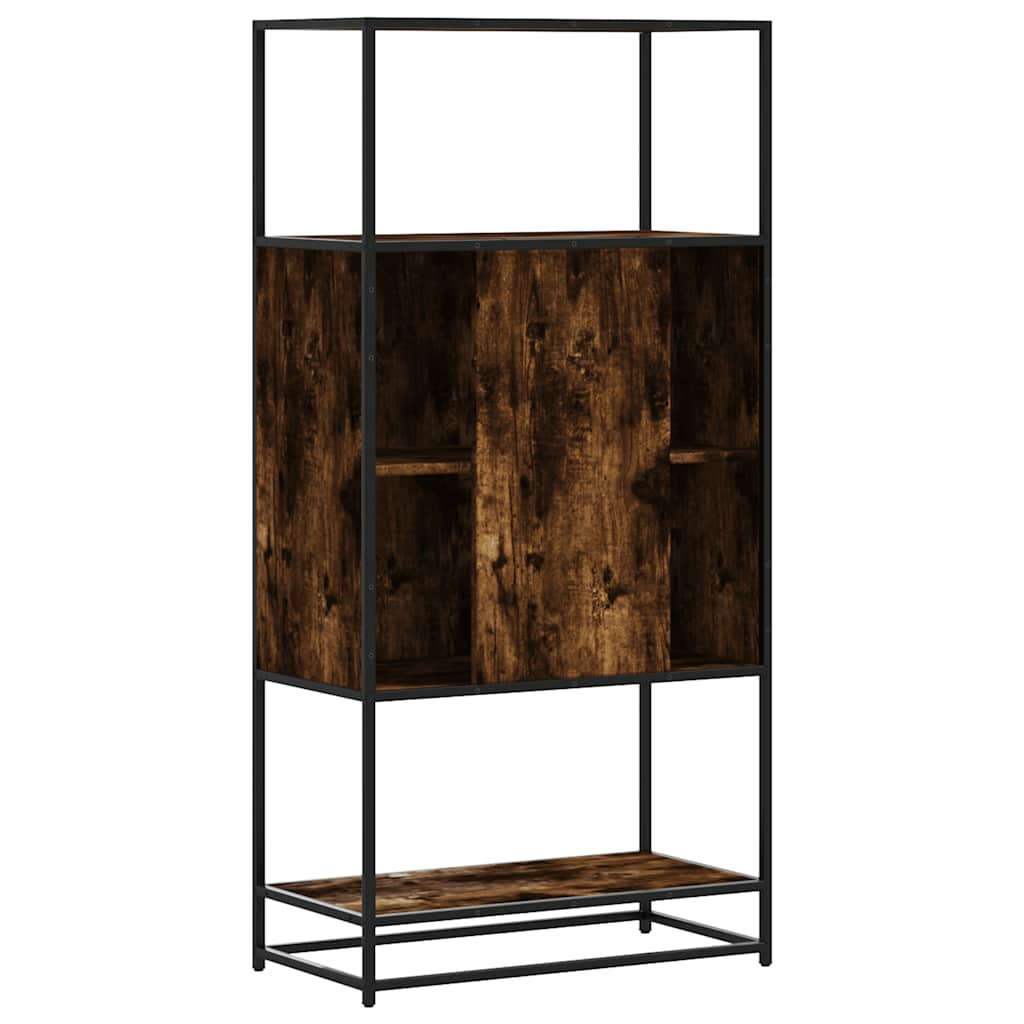 Highboard sonoma tölgy 68x35x139 cm gépelt fa és fém