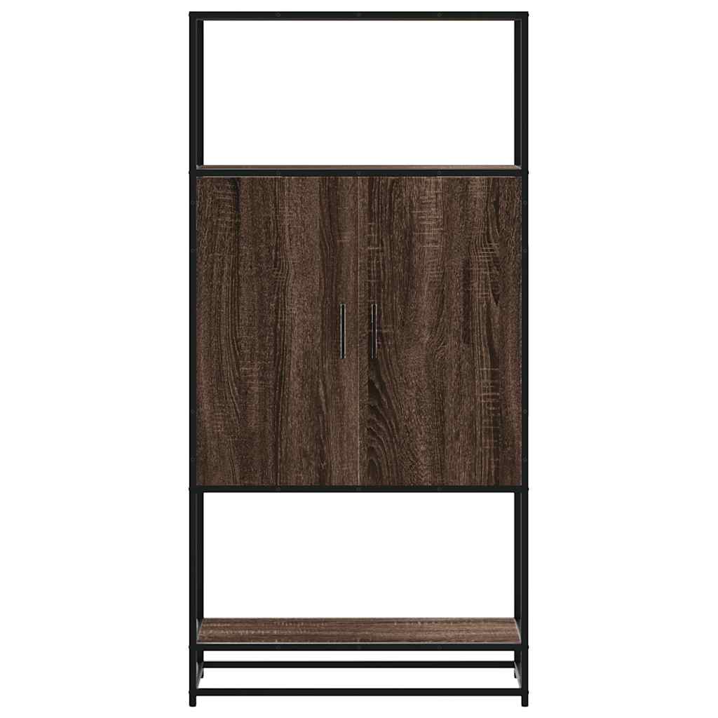 Magastábla barna tölgy 68x35x139 cm műanyag fa és fém