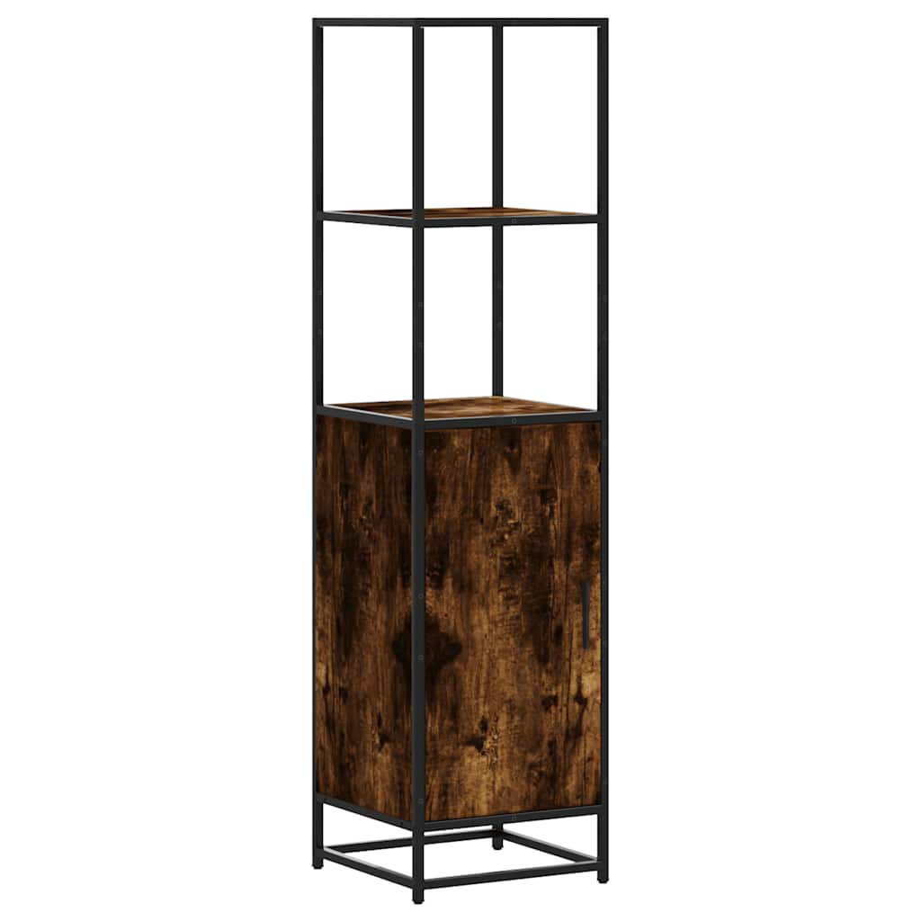 Highboard sonoma tölgy 35,5x35x139 cm gépelt fa és fém