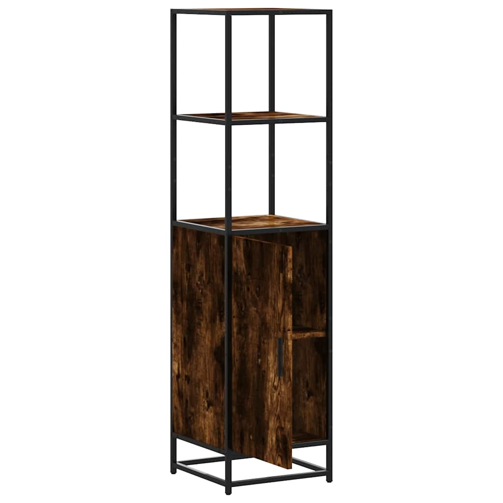 Highboard sonoma tölgy 35,5x35x139 cm gépelt fa és fém