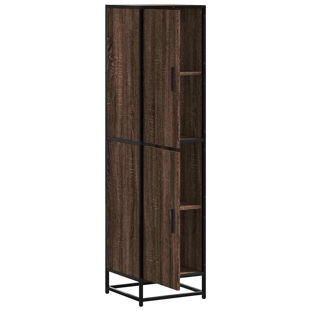 Magastábla barna tölgy 35,5x35x139 cm műanyag fa és fém