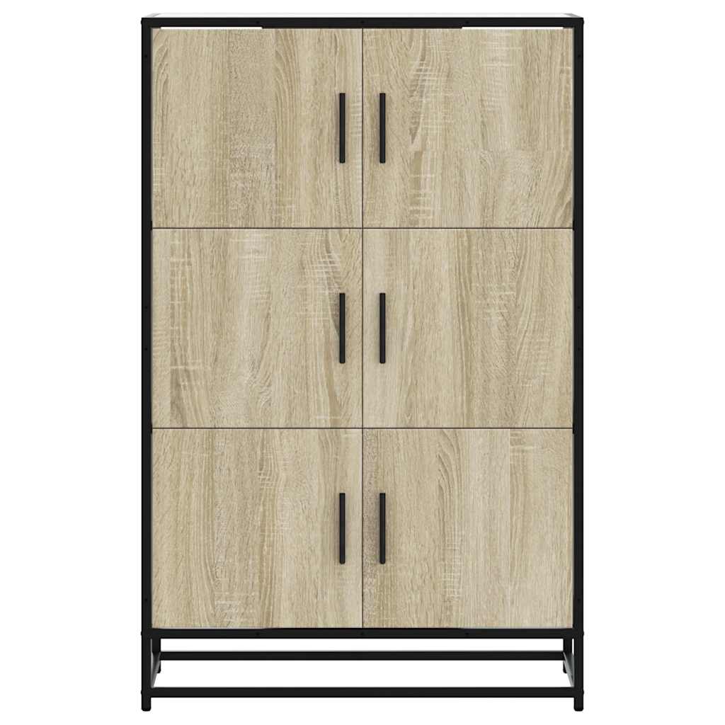 Highboard sonoma tölgy 68x35x106,5 cm gépelt fa és fém