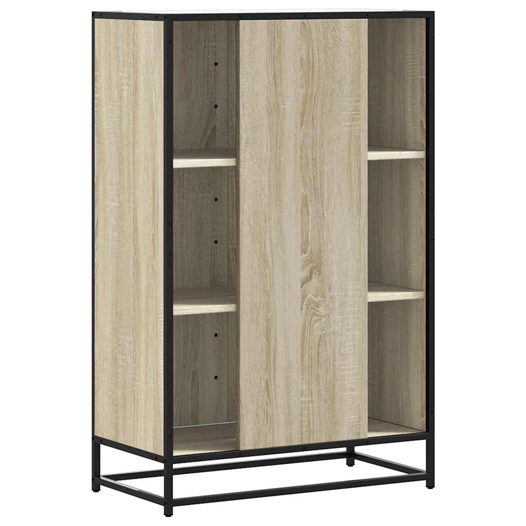 Highboard sonoma tölgy 68x35x106,5 cm gépelt fa és fém