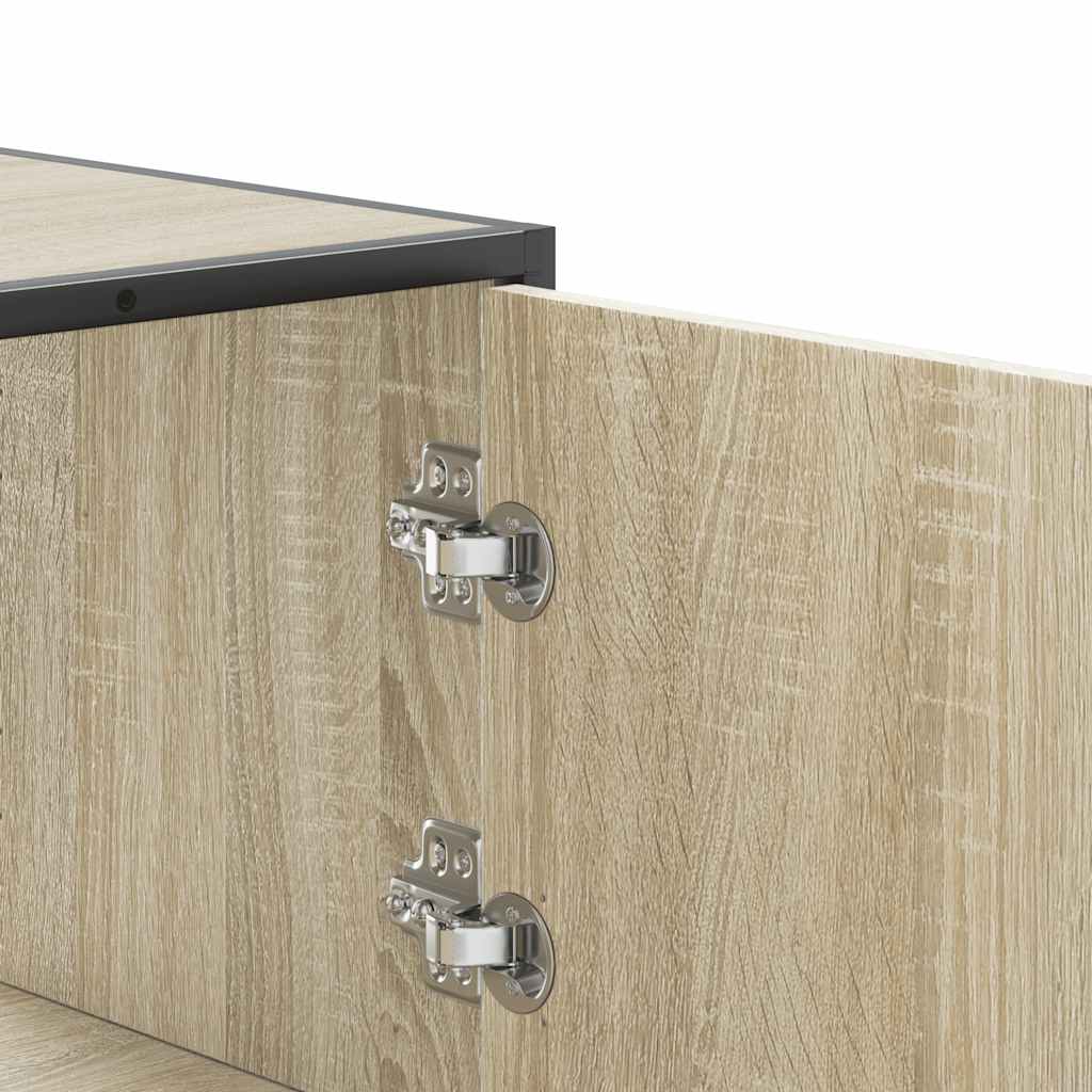Highboard sonoma tölgy 68x35x106,5 cm gépelt fa és fém