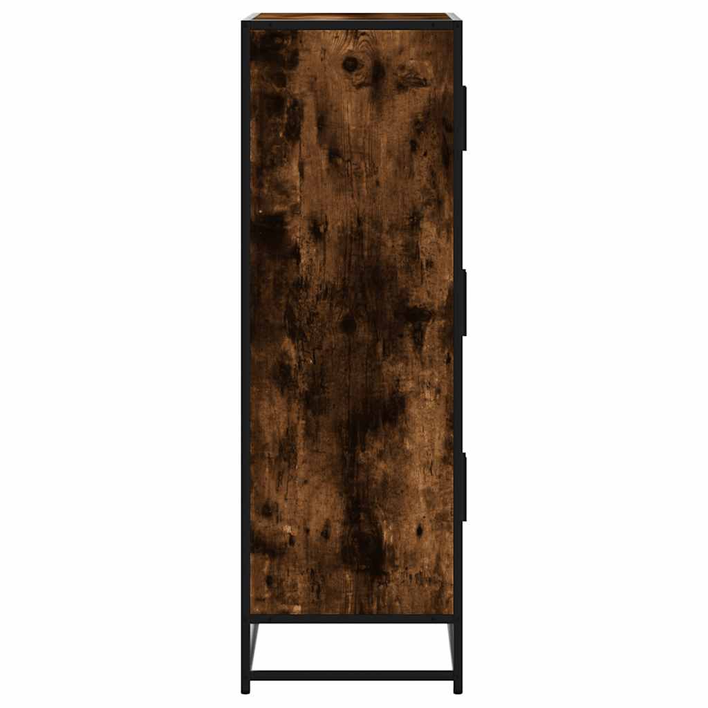 Highboard sonoma tölgy 68x35x106,5 cm gépelt fa és fém