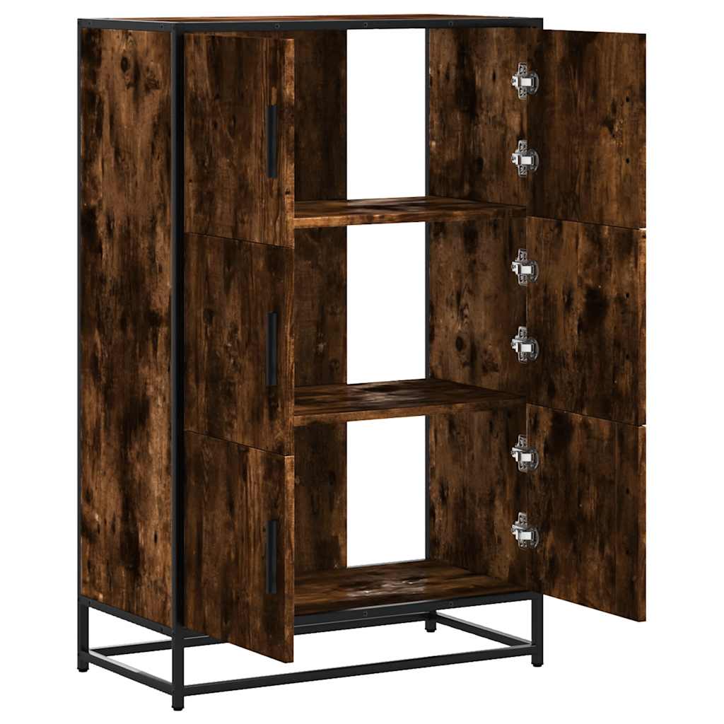 Highboard sonoma tölgy 68x35x106,5 cm gépelt fa és fém