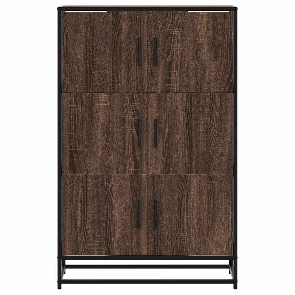 Magastábla barna tölgy 68x35x106,5 cm műanyag fa és fém
