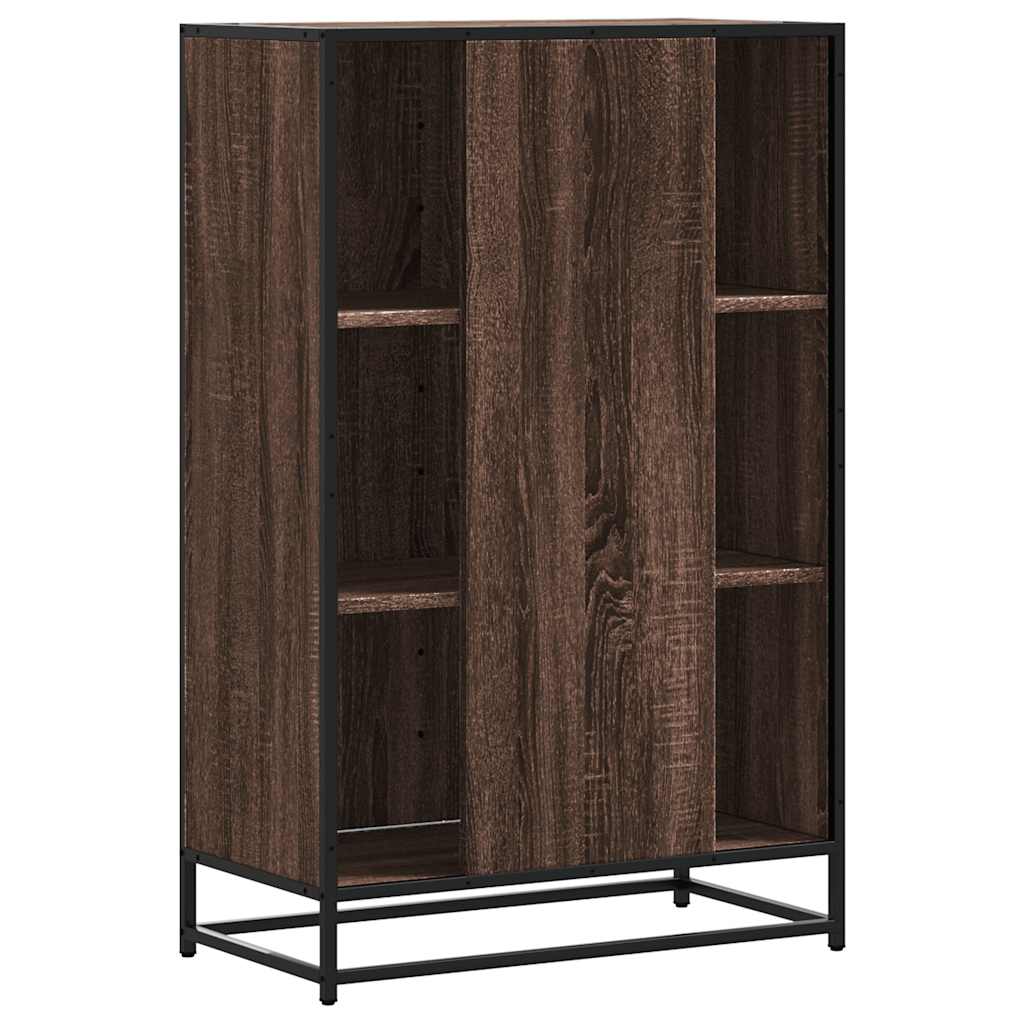 Magastábla barna tölgy 68x35x106,5 cm műanyag fa és fém
