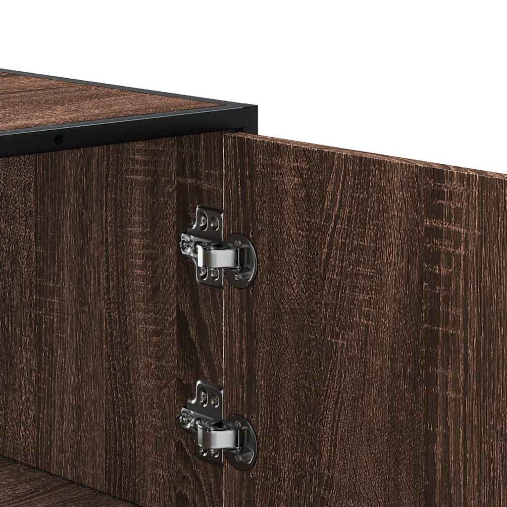Magastábla barna tölgy 68x35x106,5 cm műanyag fa és fém