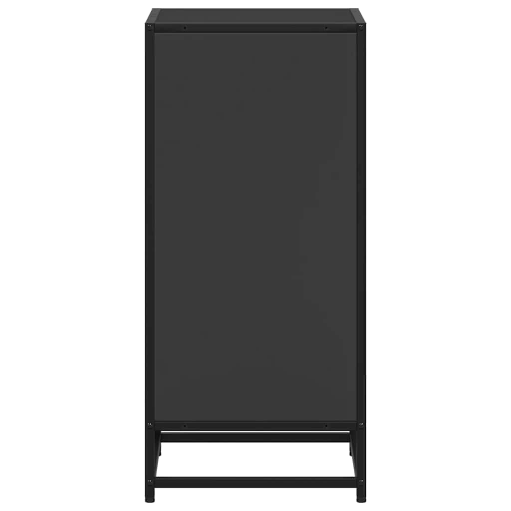 fekete szerelt fa könyvszekrény 40x35x76 cm