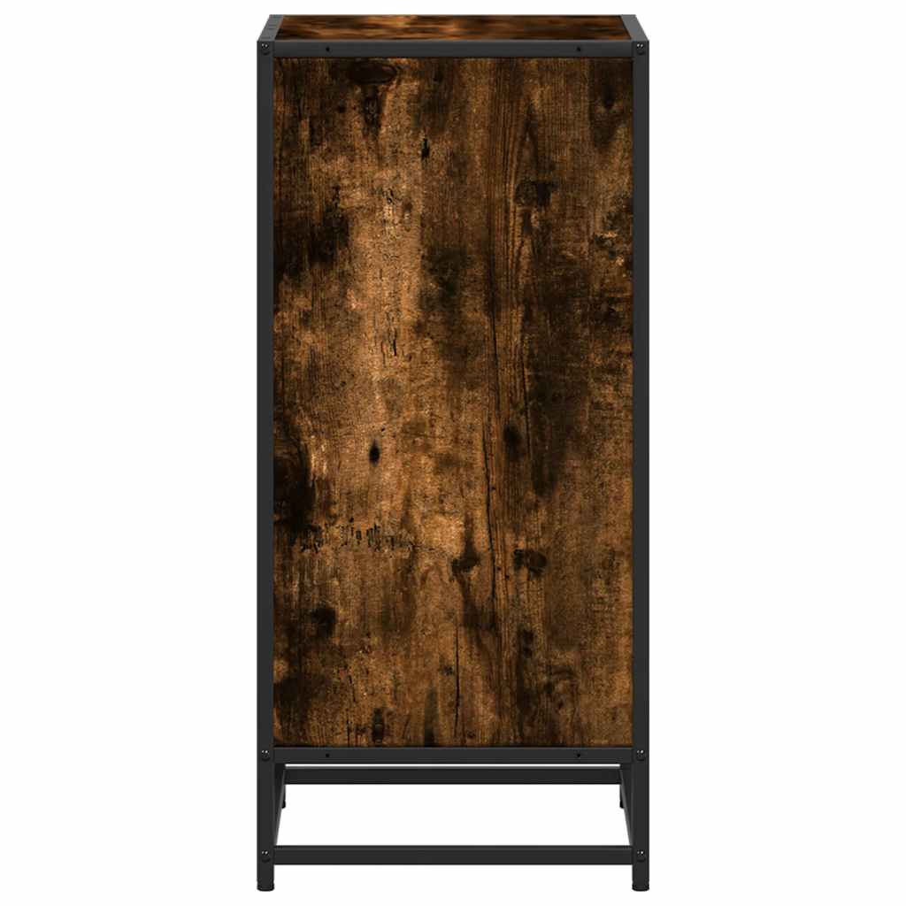 füstös tölgy színű szerelt fa könyvszekrény 40x35x76 cm