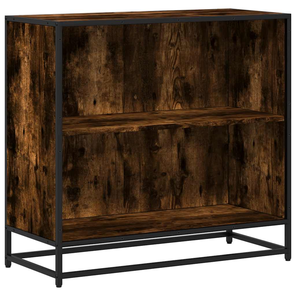 füstös tölgy színű szerelt fa könyvszekrény 80,5x35x76 cm