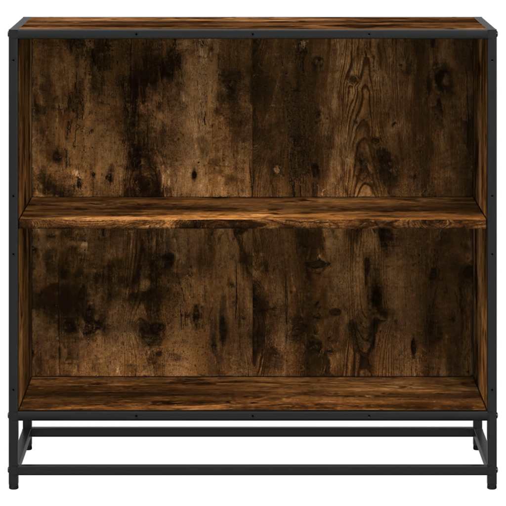 füstös tölgy színű szerelt fa könyvszekrény 80,5x35x76 cm