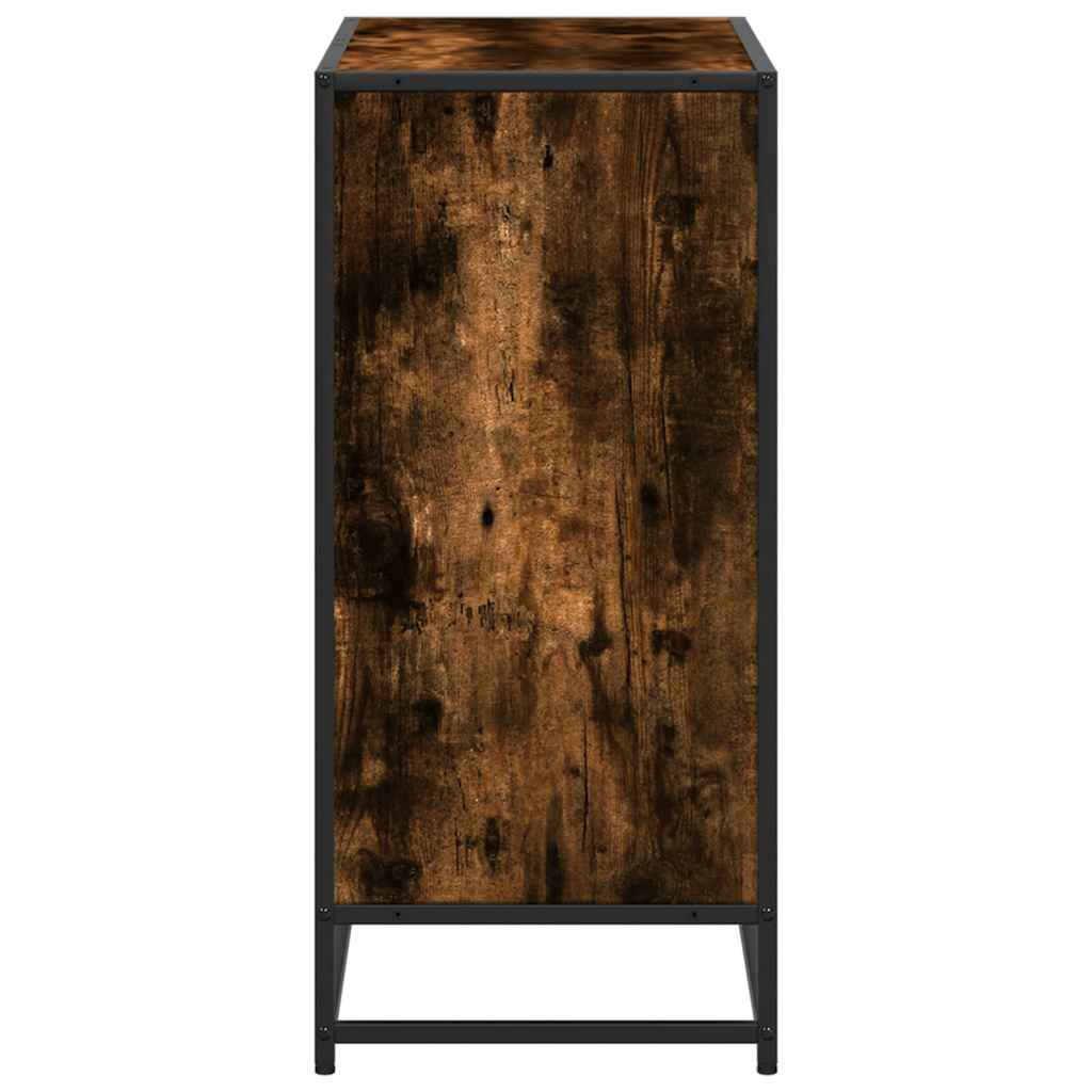füstös tölgy színű szerelt fa könyvszekrény 80,5x35x76 cm