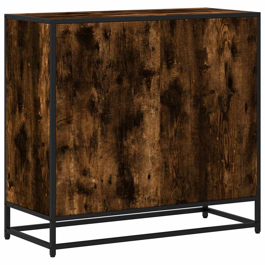 füstös tölgy színű szerelt fa könyvszekrény 80,5x35x76 cm