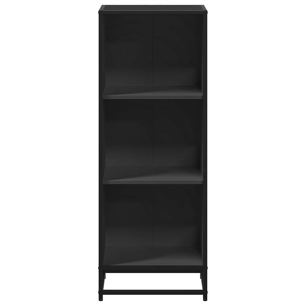 fekete forgácslap könyvszekrény 40x35x107,5 cm