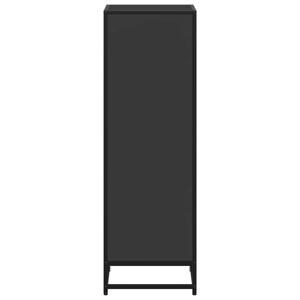fekete forgácslap könyvszekrény 40x35x107,5 cm